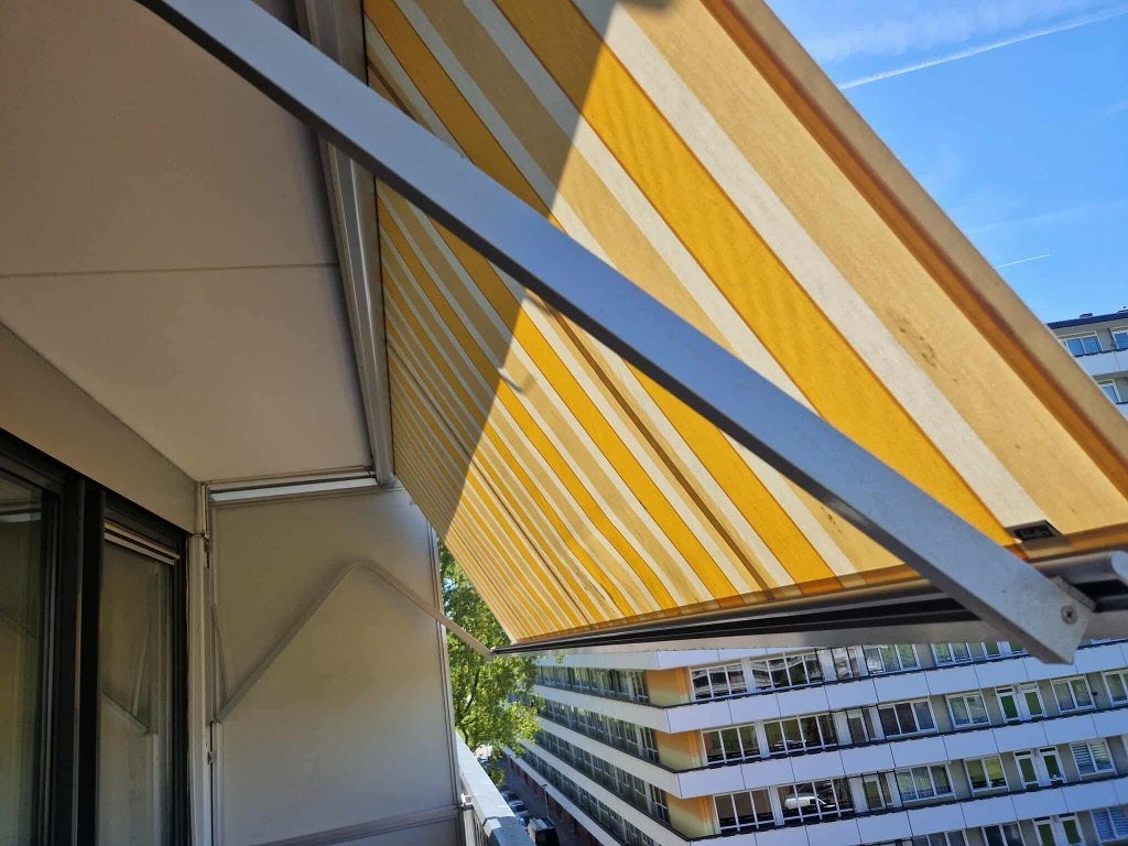 Luxaflex uitval zonnescherm Clip Venster 380cm, nieuwe staat, Minder dan 150 cm, Ophalen, Nieuw, Knikarmscherm