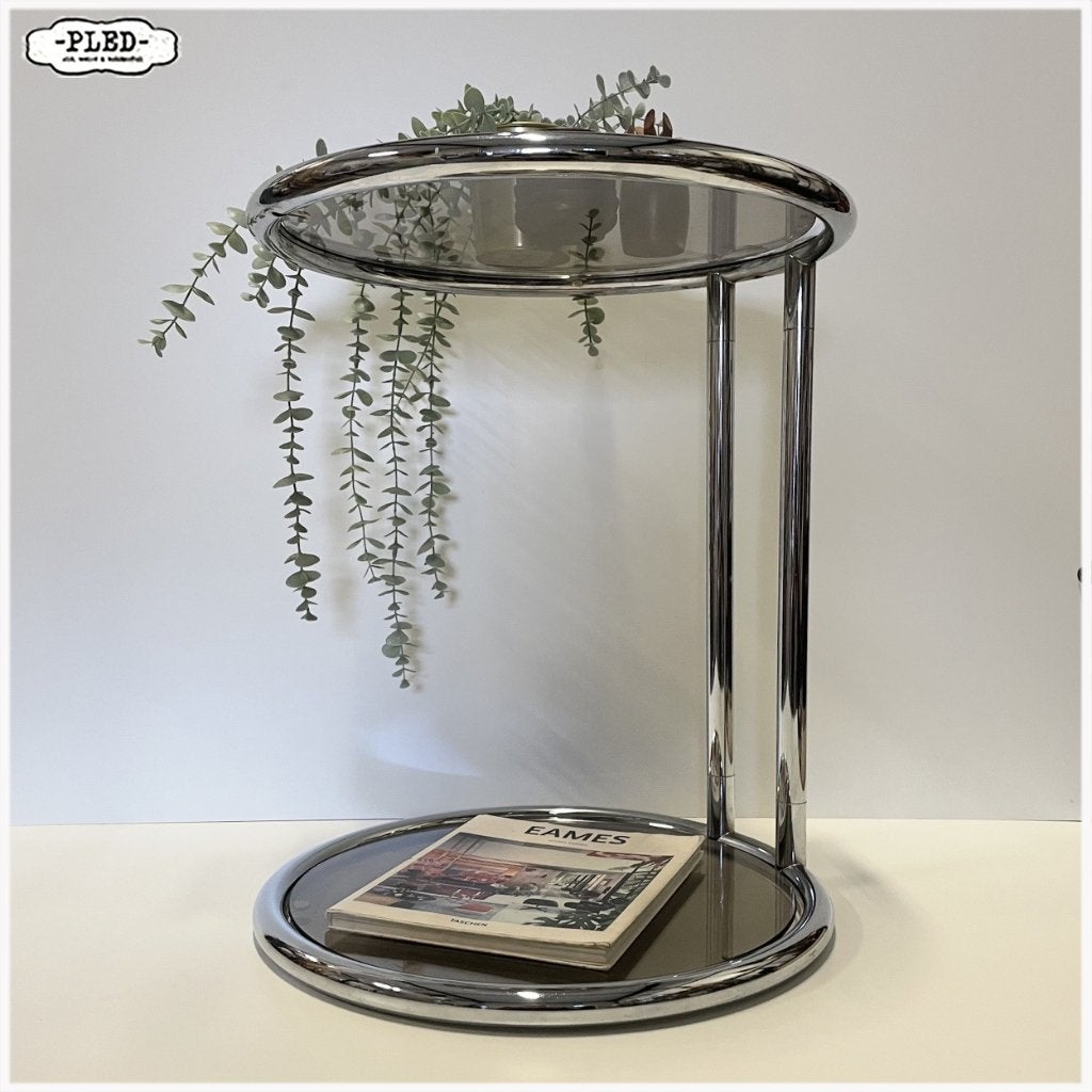 Vintage bijzettafel, Bauhaus, Eileen Gray / jaren 80, Minder dan 55 cm, Gebruikt, Bauhaus, Rond
