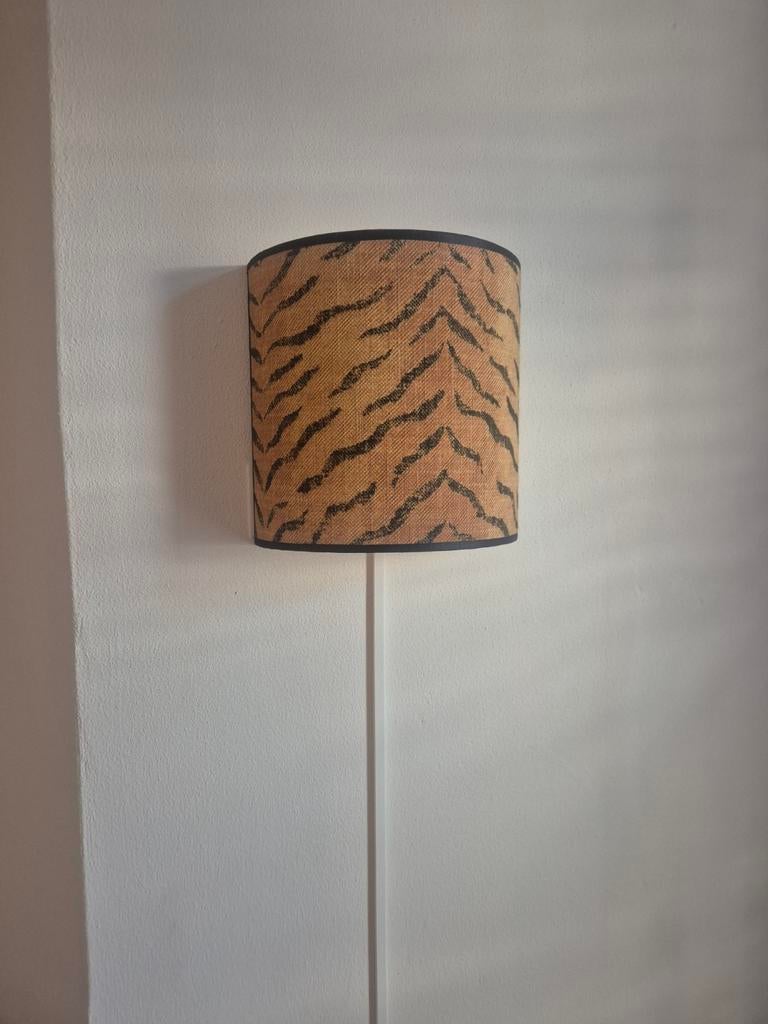 Lemonade lampenkap tiger - Eyecatcher voor uw interieur, 25 tot 50 cm, Rond, Bruin, Ophalen of Verzenden
