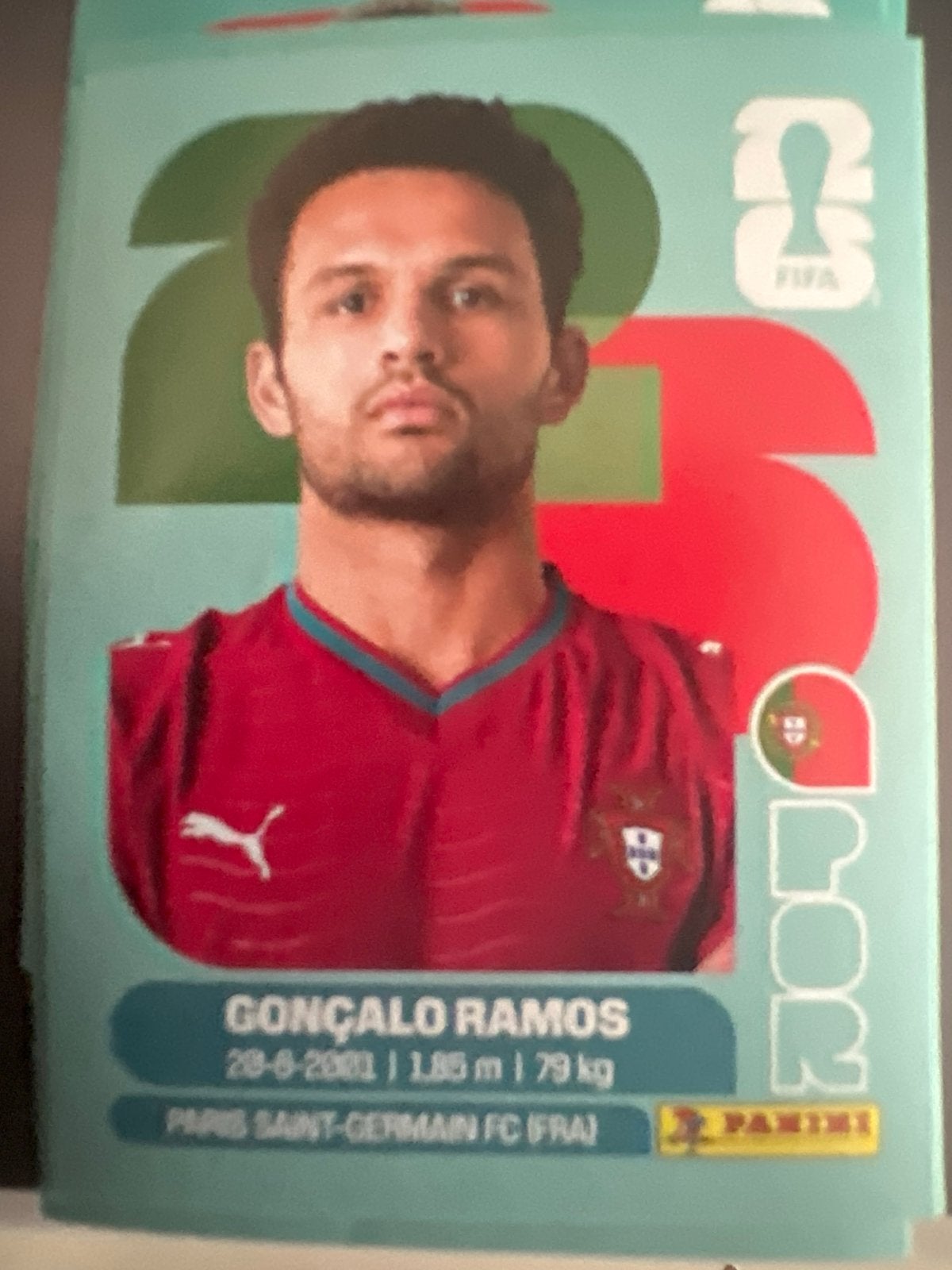 Panini FIFA wk 2026 Gonçalo Ramos Paris Saint-Germain, Verzenden, Zo goed als nieuw, Buitenlandse clubs, Spelerskaart
