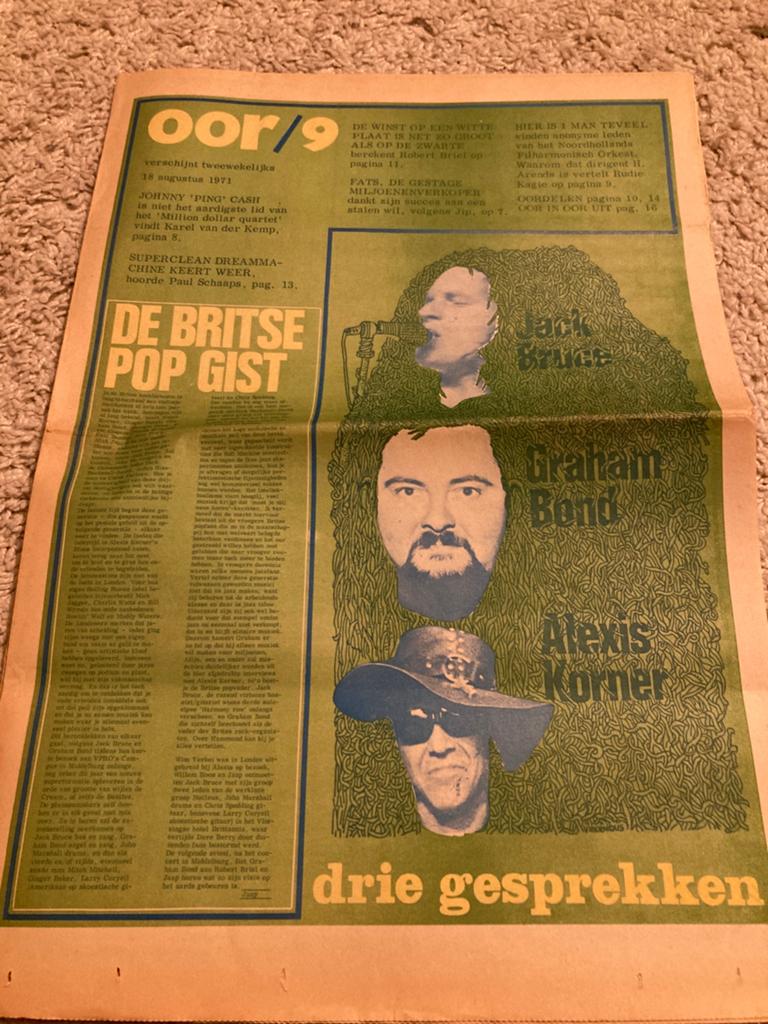 Muziekkrant OOR 1971 ALEXIS KORNER Graham Bond JOHNNY CASH, Ophalen of Verzenden, Gelezen, Muziek, Film of Tv