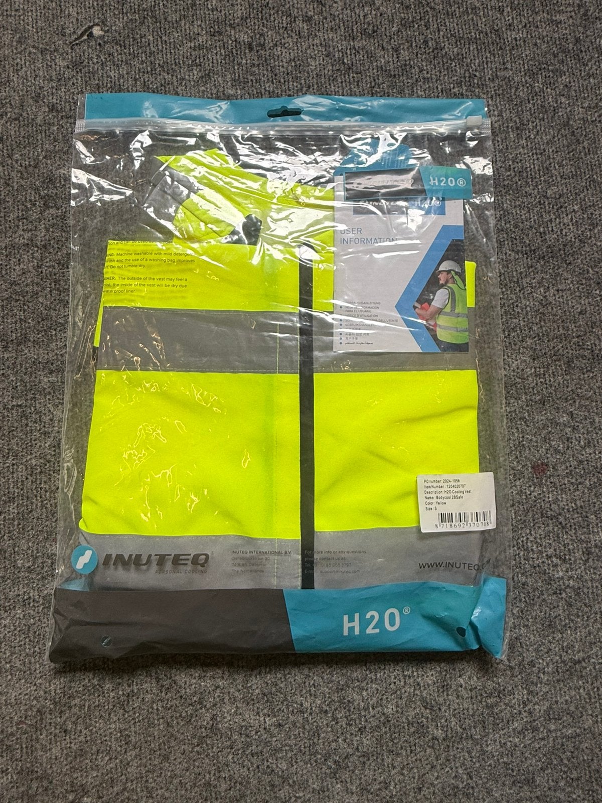 Nieuw INUTEQ Bodycool 2BSafe koelvest geel maat S, Ophalen of Verzenden, Nieuw, Jas