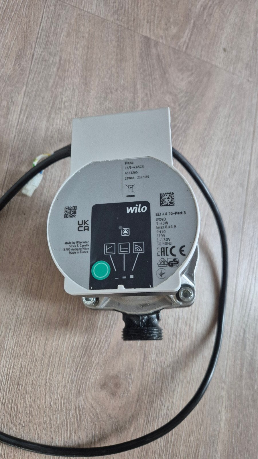 Wilo Para 15/6-43/SCU Circulatiepomp CV-ketel, Minder dan 30 cm, Nieuw, Minder dan 60 cm, Ophalen of Verzenden