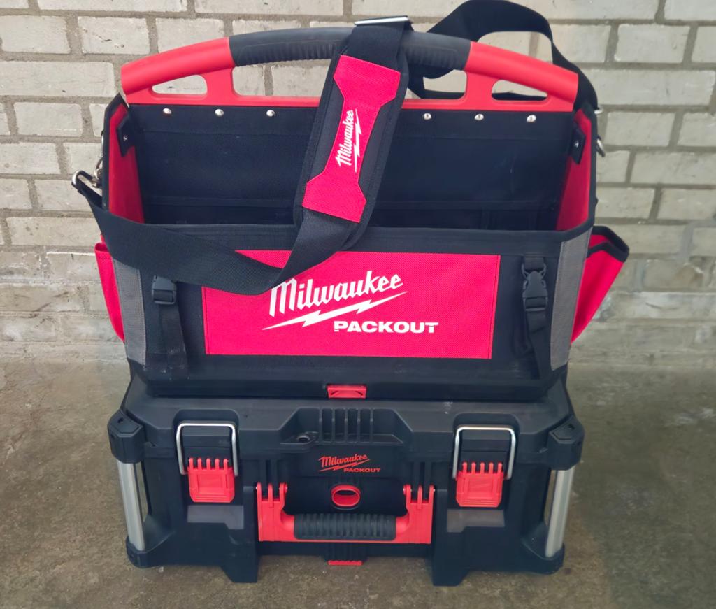Milwaukee packout tas + koffer, Ophalen of Verzenden, Zo goed als nieuw