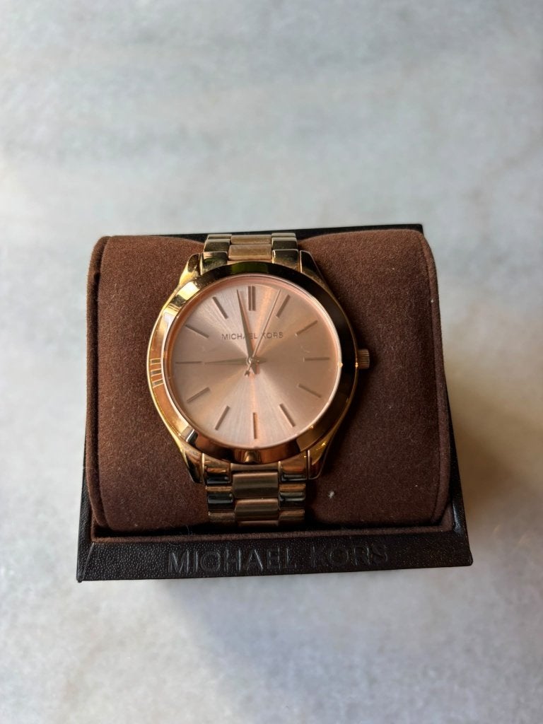 Michael Kors Dameshorloge Rose Goud, Sieraden, Tassen en Uiterlijk, Horloges | Dames, Overige merken, Staal, Staal, Polshorloge