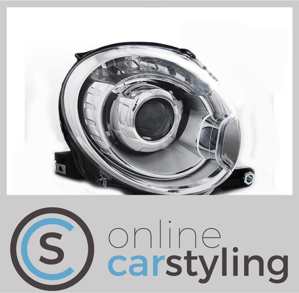 Koplampen Fiat 500 Xenon Look, Auto-onderdelen, -, -, Nieuw, Ophalen of Verzenden
