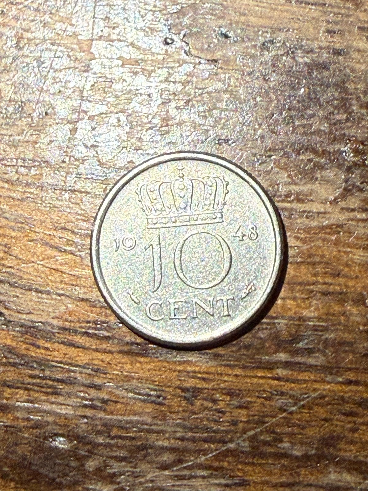 Zeldzame 10 cent munt Koningin Wilhelmina 1948, Ophalen of Verzenden, Koningin Wilhelmina, 10 cent, Losse munt