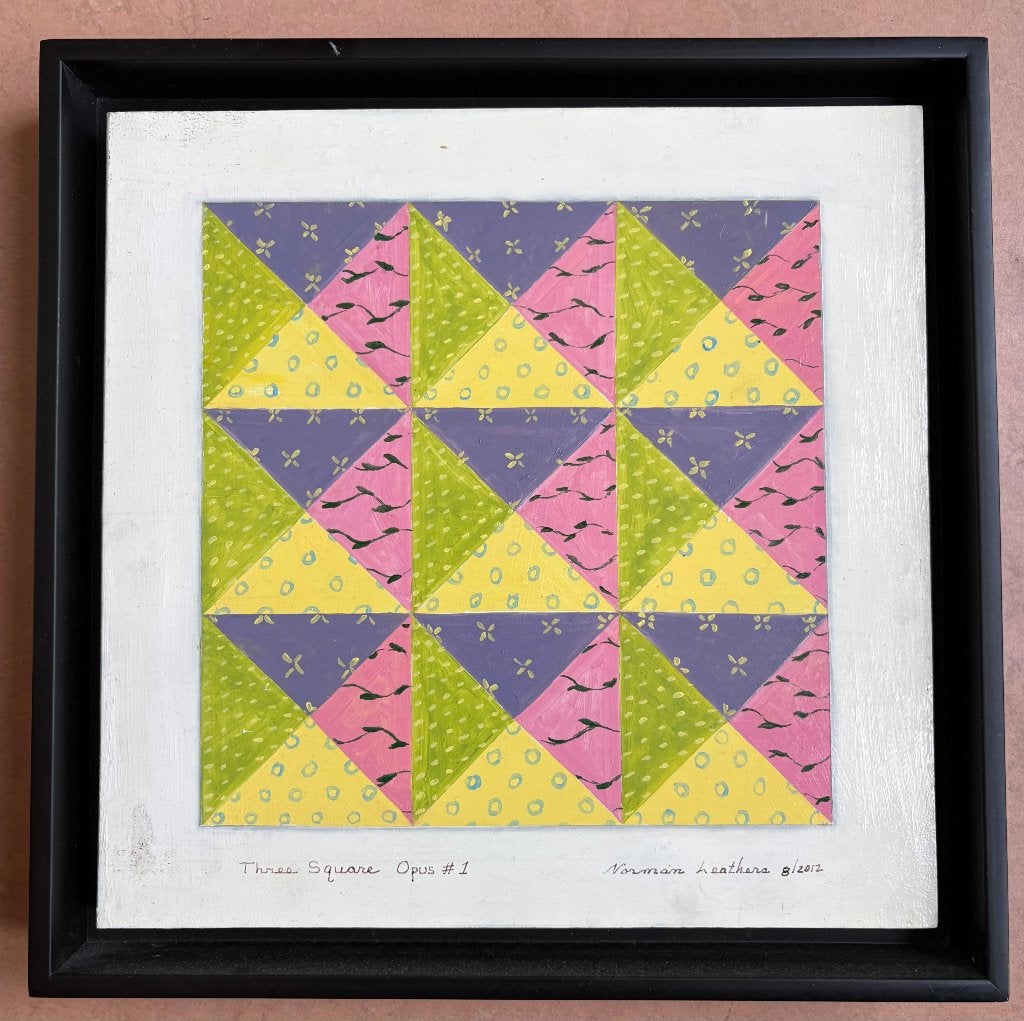 Norman Leathers - 'Three Square Opus # 1', Ophalen of Verzenden
