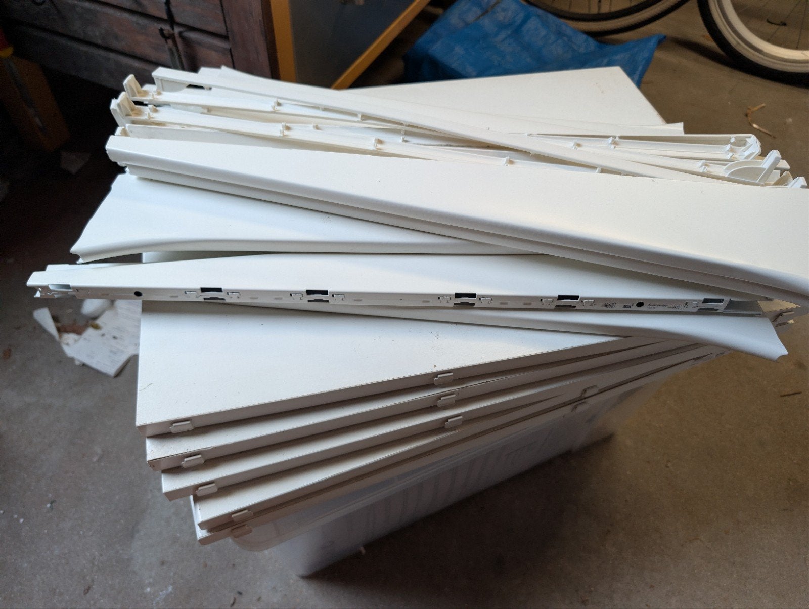 5 Ikea Algot planken (diep, 40x58) inclusief dragers, Ophalen, Gebruikt