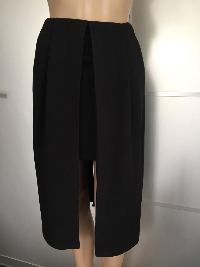 B1246 Nieuw SuperTrash zwart dubbele rok rokje Maat 34/36=XS, Supertrash, Zwart, Nieuw, Ophalen of Verzenden
