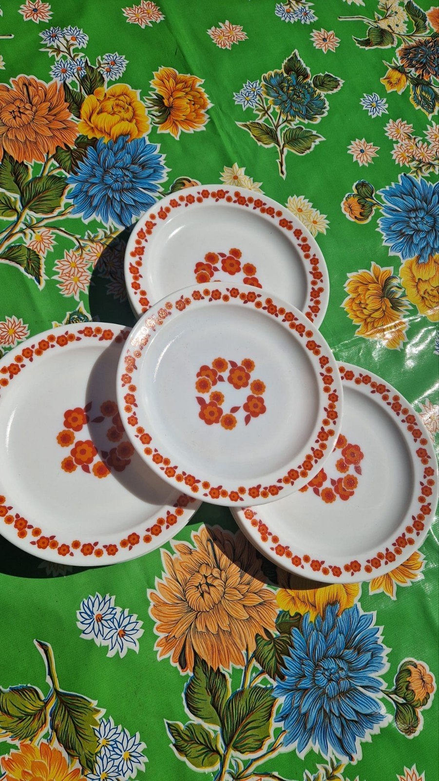 Vintage Arcopal France Lotus schalen en borden., Ophalen, Bord(en), Overige stijlen, Glas