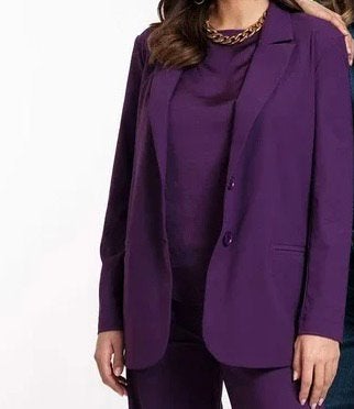 Studio Anneloes Sofia blazer plum bonded travelstof mt M, Maat 38/40 (M), Paars, Ophalen of Verzenden, Zo goed als nieuw