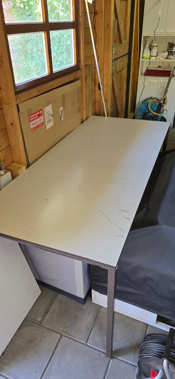 Stevige tafel voor garage of werkplaats, Ophalen, Gebruikt, Overige materialen, Industrieel, functioneel
