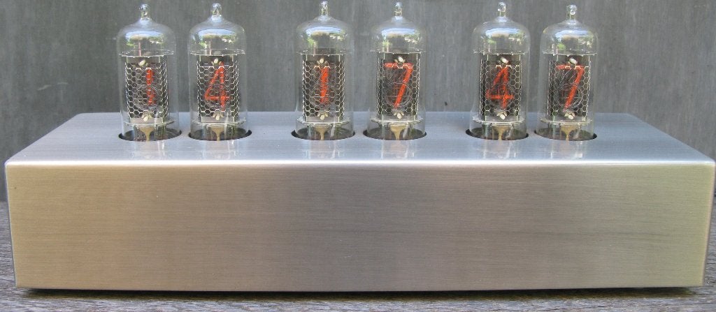 "NIXIE CLOCK" KARLSSON DESIGN PETER VAN DER JAGT TAFELKLOK, Zilver, Object, Ophalen of Verzenden, Gemerkt