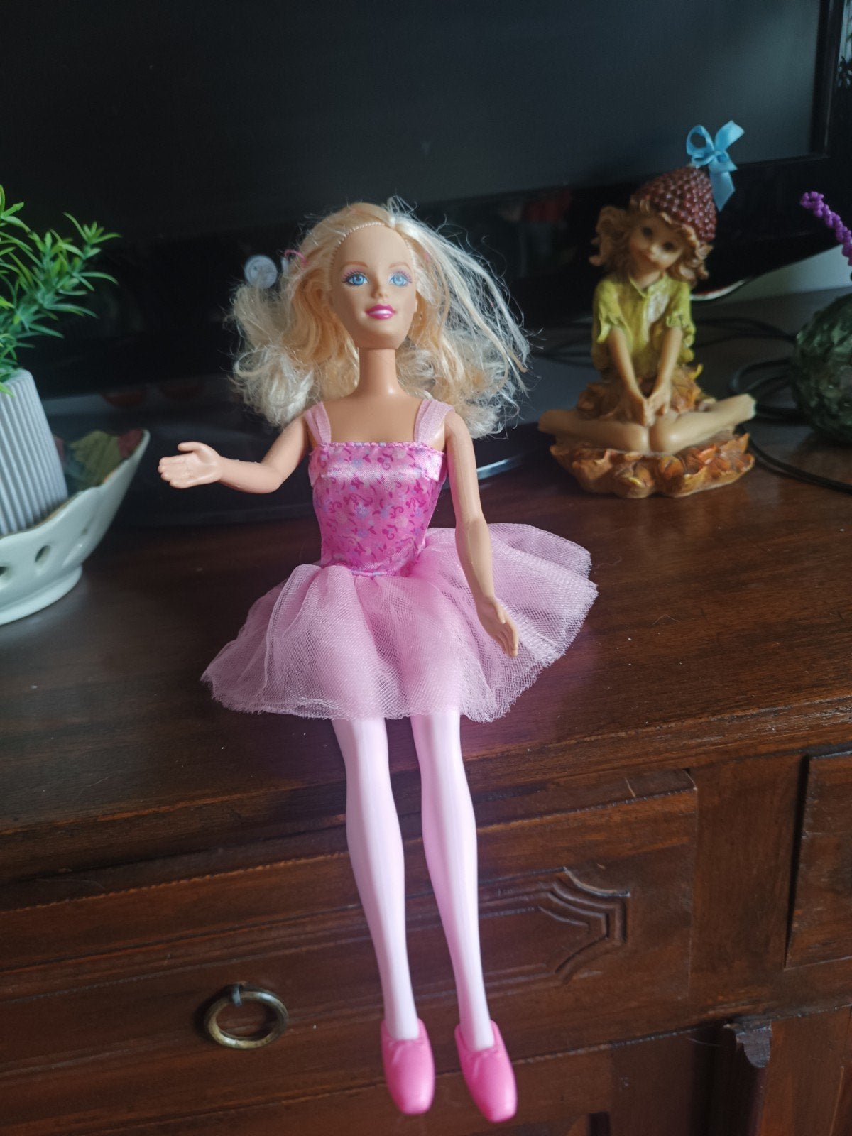 Vintage Pop 1966 Barbie Ballerina Roze Jurk, Ophalen of Verzenden, Zo goed als nieuw, Barbie