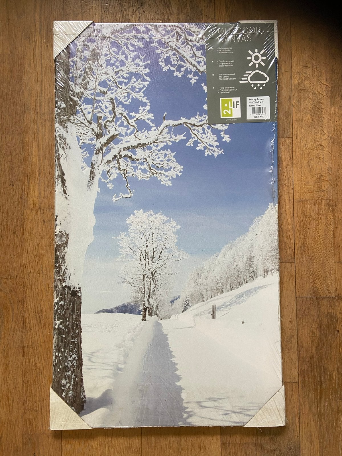 Nieuw Outdoor Canvas Schilderij Winterlandschap 40x70  cm, 50 – 75, Minder dan 50 cm, Nieuw, Ophalen of Verzenden