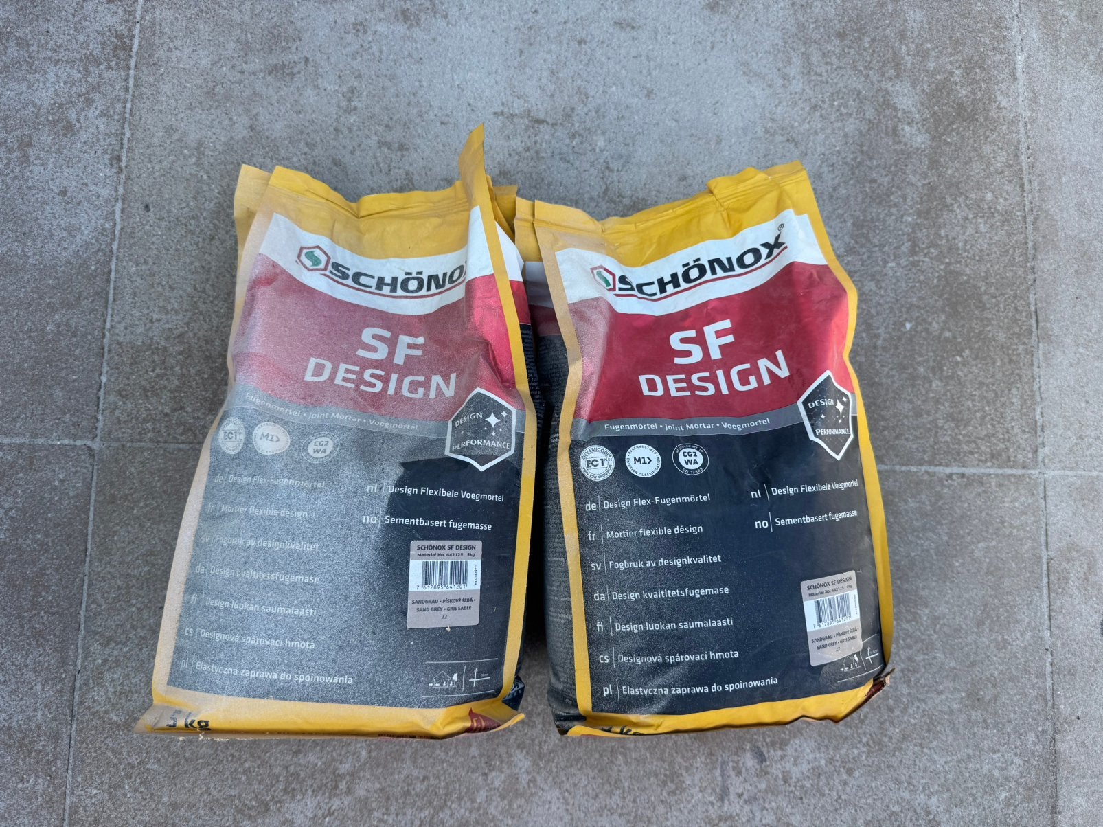 Schonox sf design - voegmortel- kleur sand grey, Doe-het-zelf en Verbouw, Metselstenen, Ophalen of Verzenden, Zo goed als nieuw