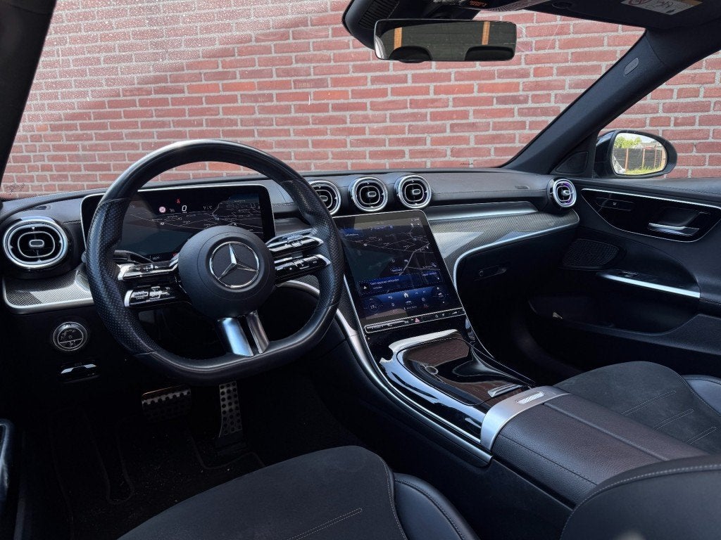 Mercedes-benz C-KLASSE 180 AMG Line Night BTW Pano Camera St, Automaat, 4 cilinders, Met garantie (alle), Wit
