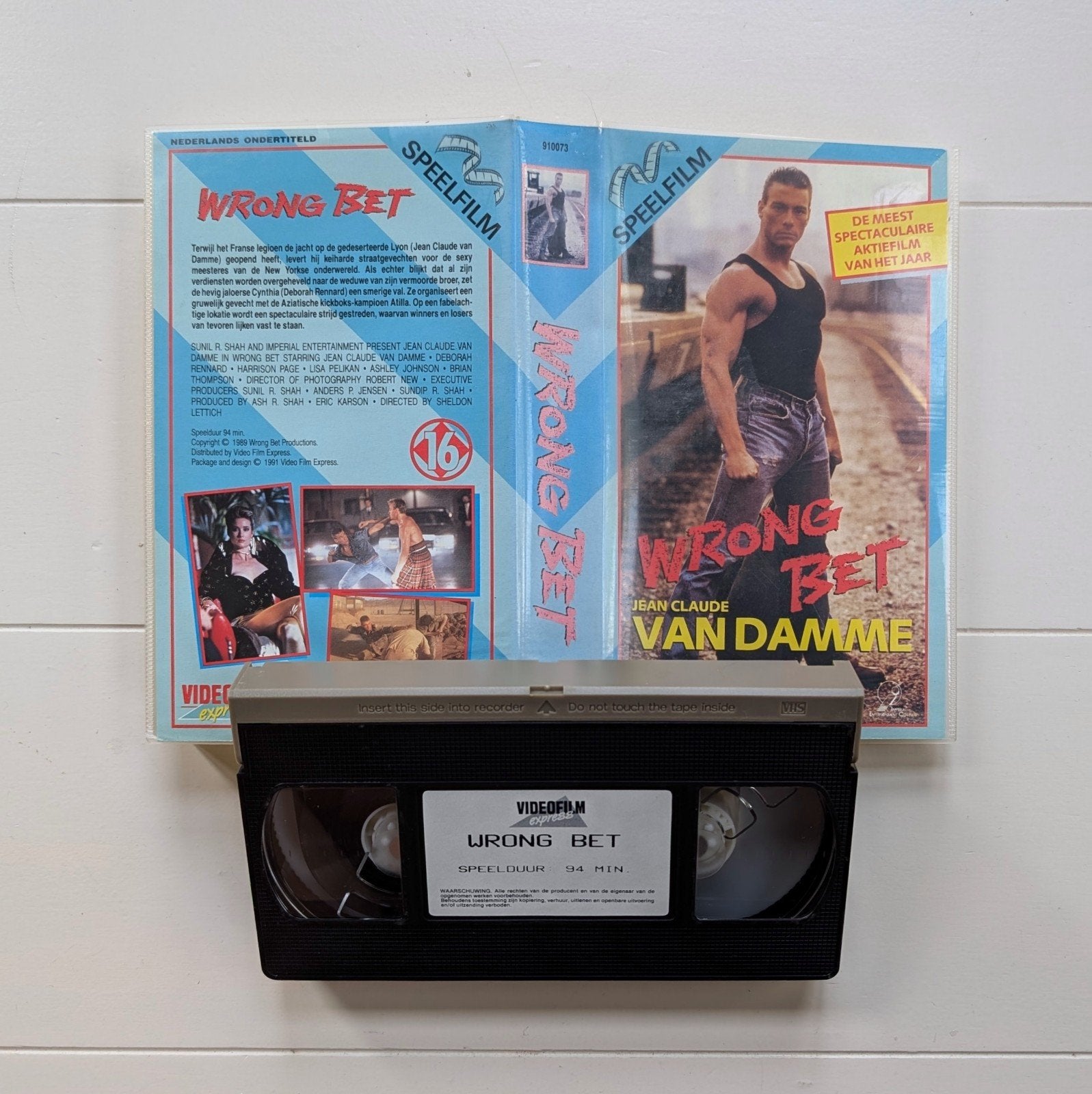 Wrong Bet (1990), VHS Videoband, Jean-Claude Van Damme, Vanaf 16 jaar, Ophalen of Verzenden, Zo goed als nieuw, Actie en Avontuur