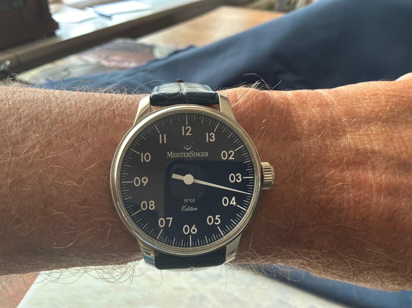 Meistersinger 2013 No. 1 limited edition 29/48, Overige merken, Leer, Staal, Polshorloge
