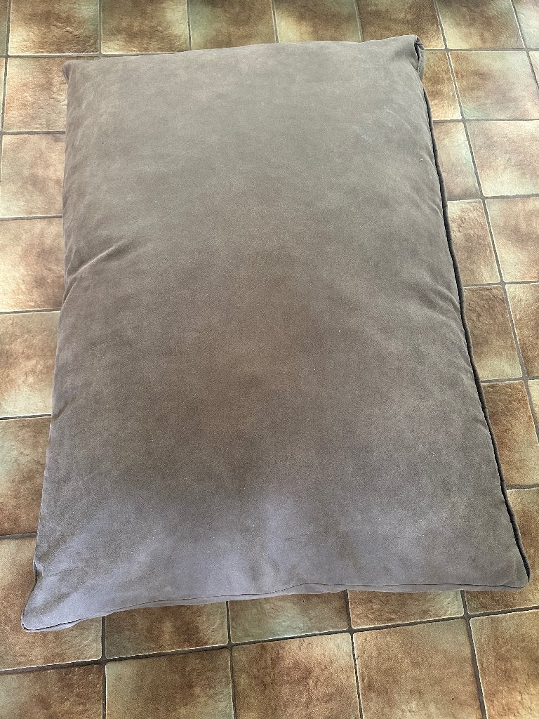 Groot hondenkussen, orthopedisch, taupe, 'leer' (MaxxNobel), Dieren en Toebehoren, Hondenmanden, Ophalen, Zo goed als nieuw, Polyester