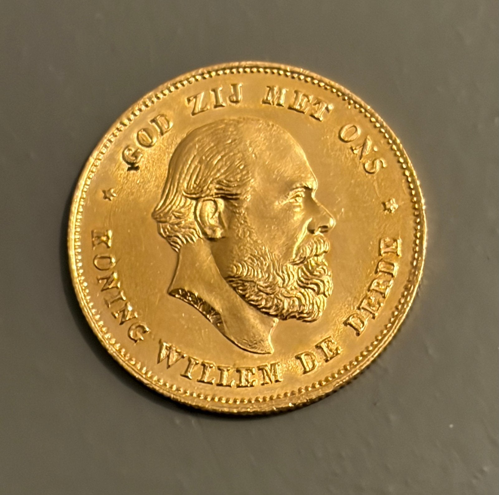 Gouden tientje.  & 2 x 5 gulden, Ophalen of Verzenden, Koning Willem III, 10 gulden, Goud