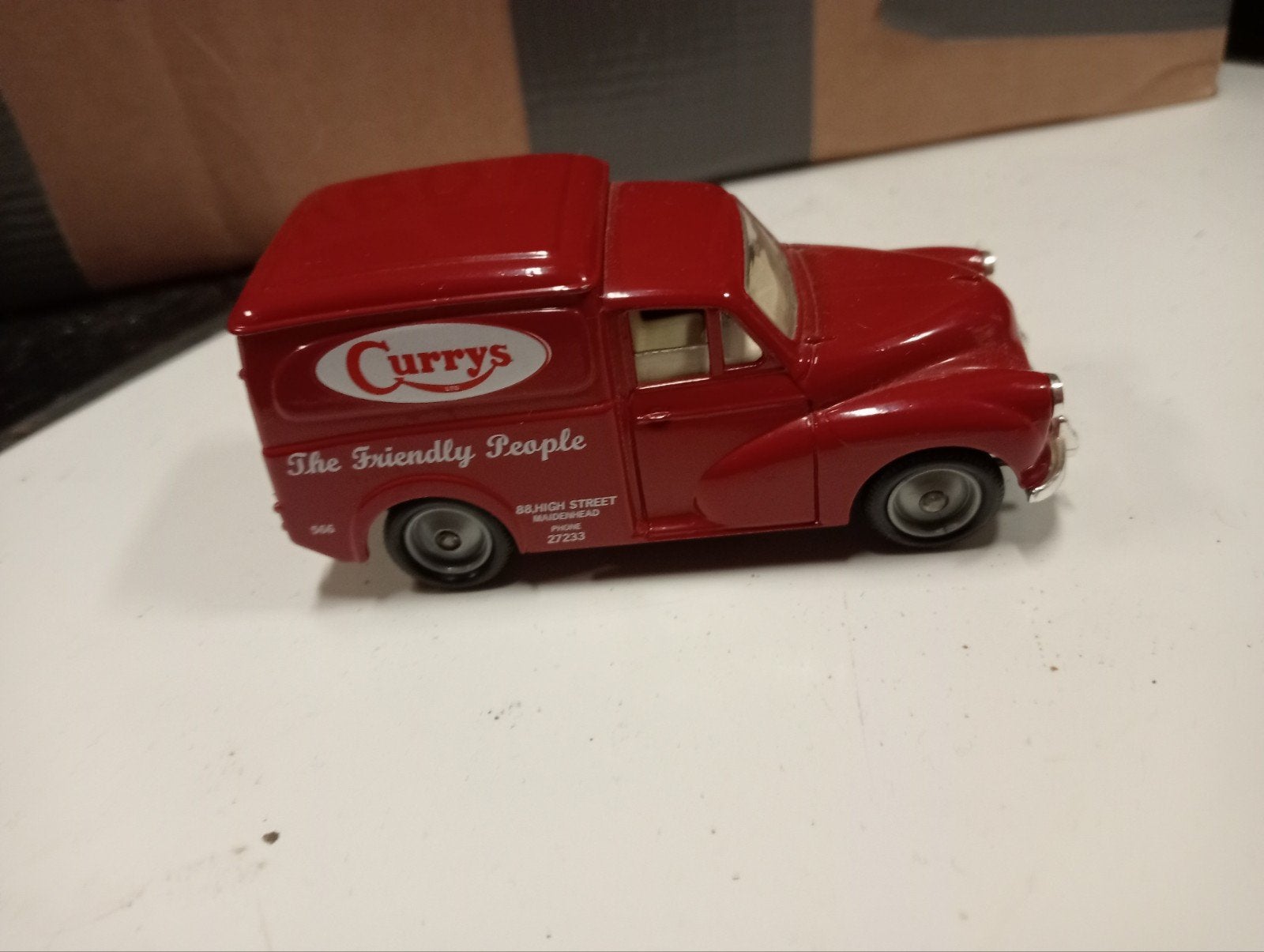 Morris Minor Van Currys Lledo, Ophalen of Verzenden, Auto