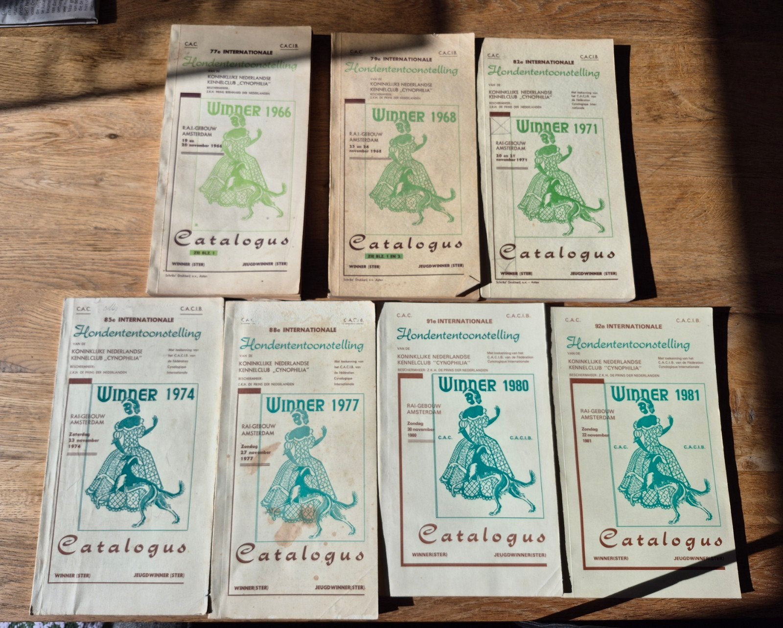 7x oude Winner catalogus RAI Amsterdam, Ophalen of Verzenden, Gelezen, Honden