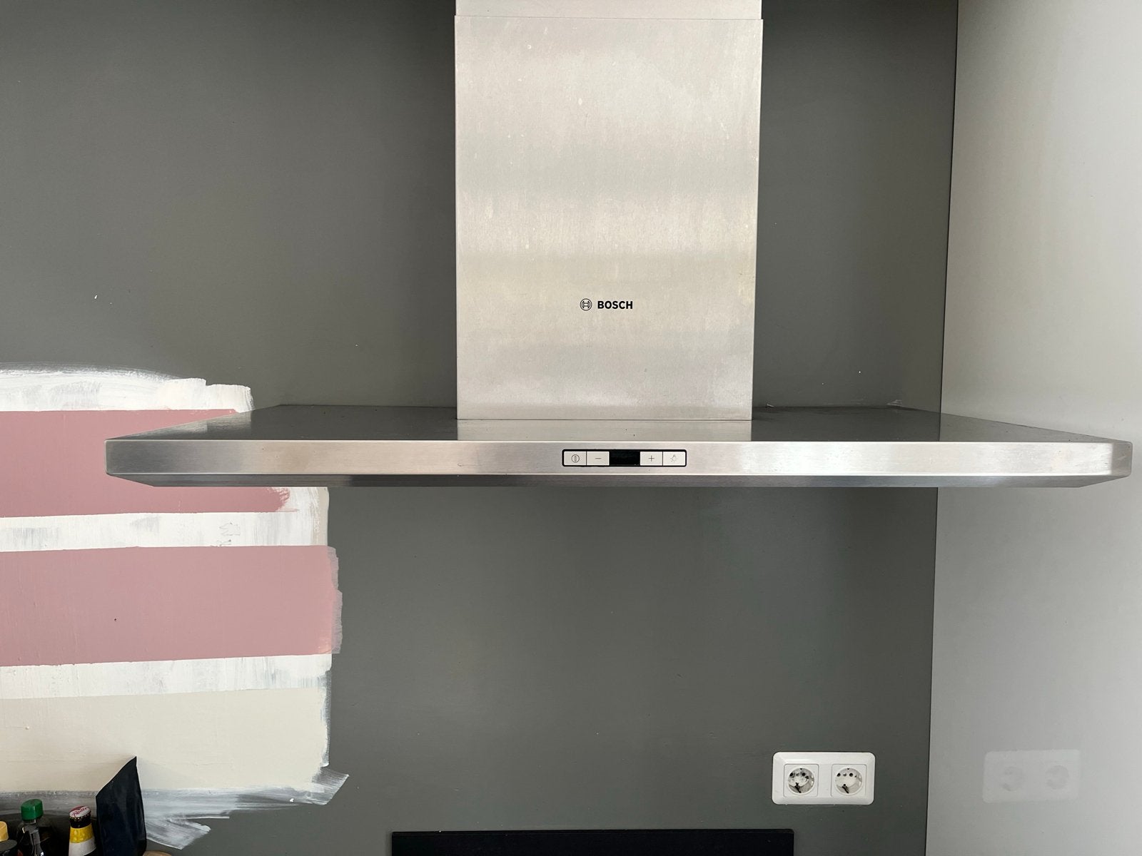 Bosch Afzuigkap DWB099E50/03 - RVS Wandschouwkap, Ophalen, Gebruikt, Wandschouwkap, 800 m³ per uur of meer
