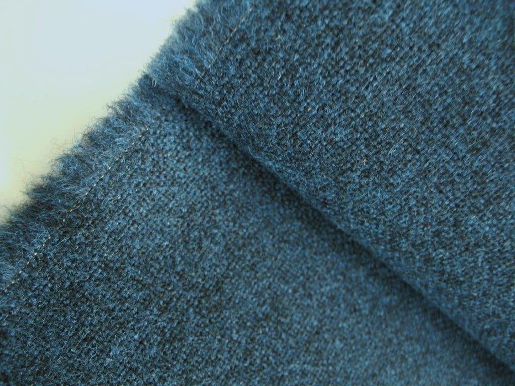 Kvadrat Tonica 2 763 blauwtinten; restant meubelstof, Wol, Blauw, 120 cm of meer, Nieuw