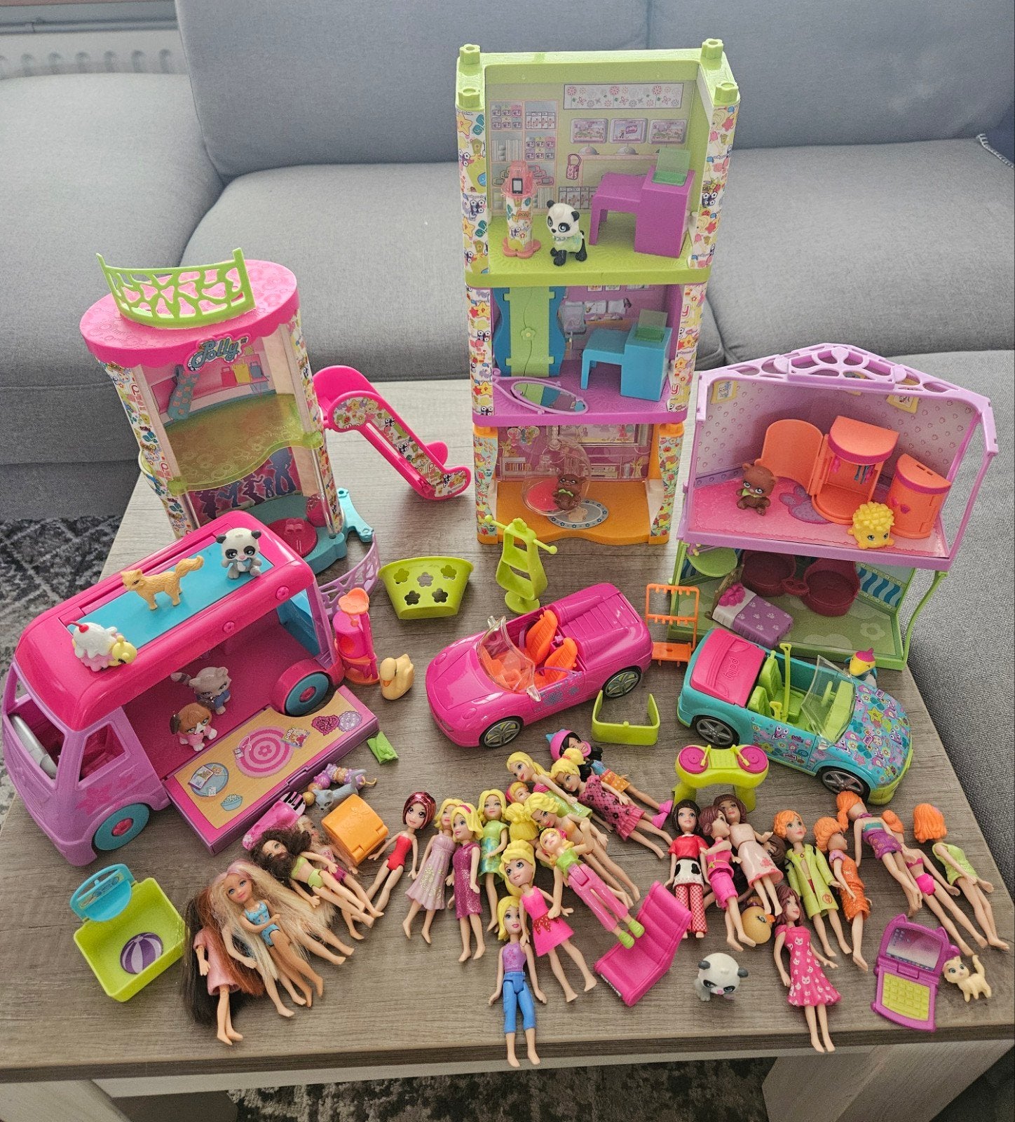 Grote Polly Pocket speelset met accessoires, Ophalen of Verzenden, Gebruikt, Overige typen