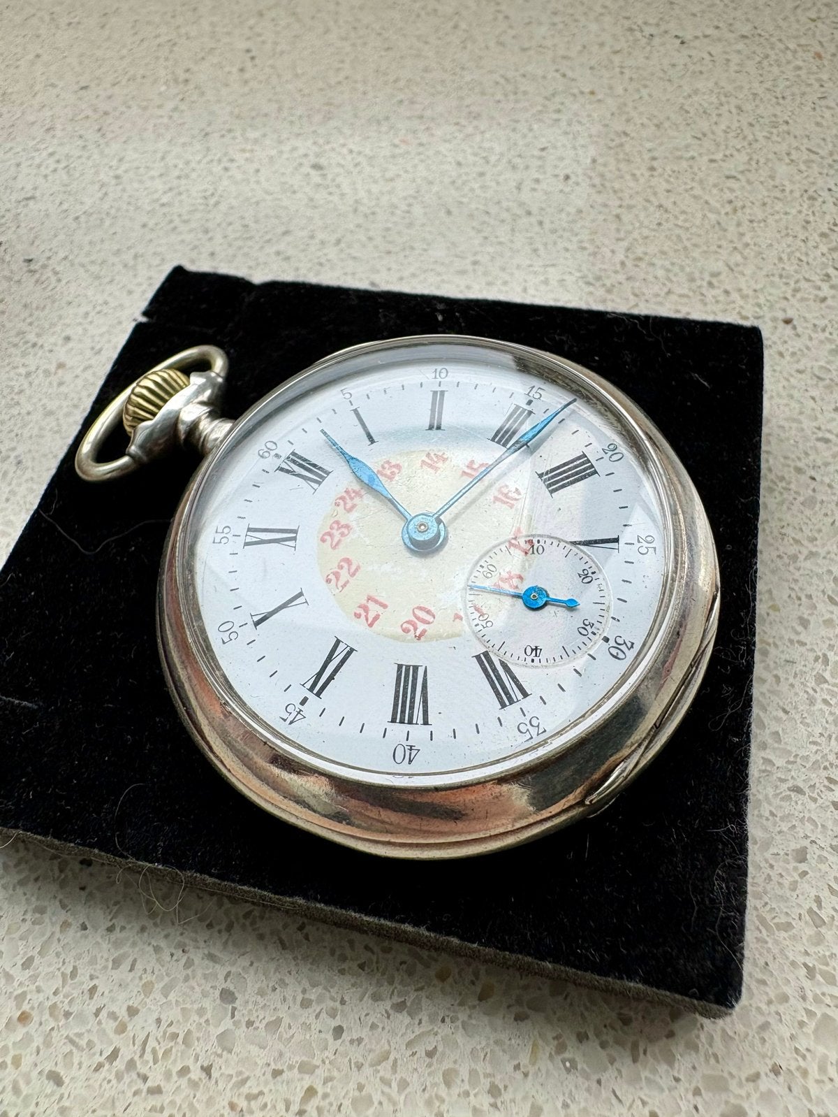 Antiek zilveren zakhorloge Gédéon Thommen 1900, Sieraden, Tassen en Uiterlijk, Horloges | Antiek, Overige merken, Zakhorloge, Verguld
