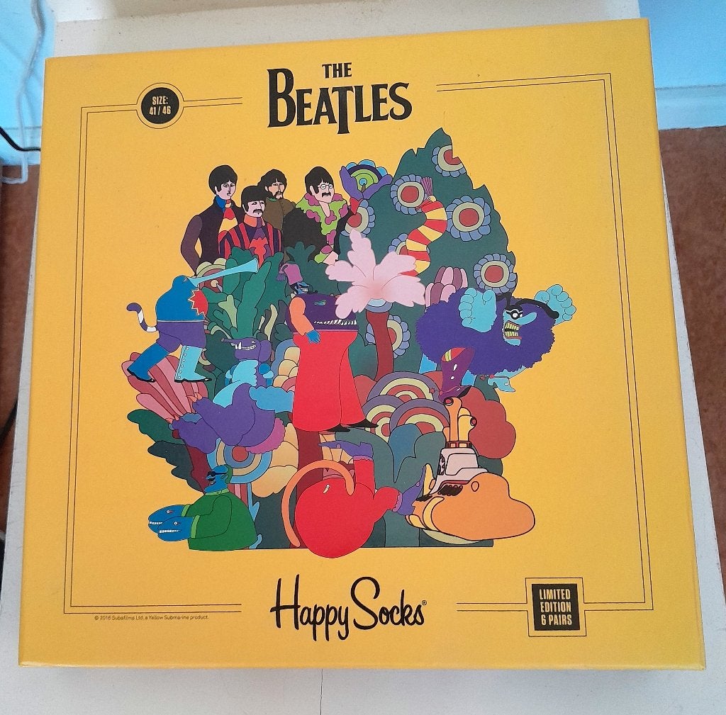 Unieke "Beatles" sokken, Overige kleuren, Ophalen of Verzenden, Happy Socks, Nieuw