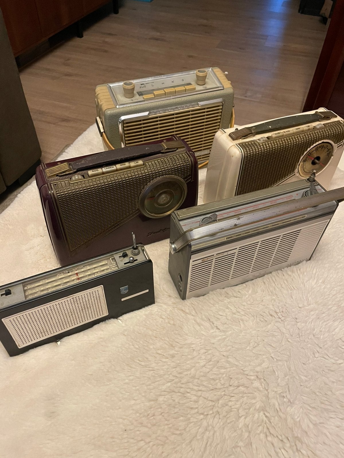 Transistor radio’s, 5 stuks, Antiek en Kunst, Antiek | Tv's en Audio, Ophalen of Verzenden