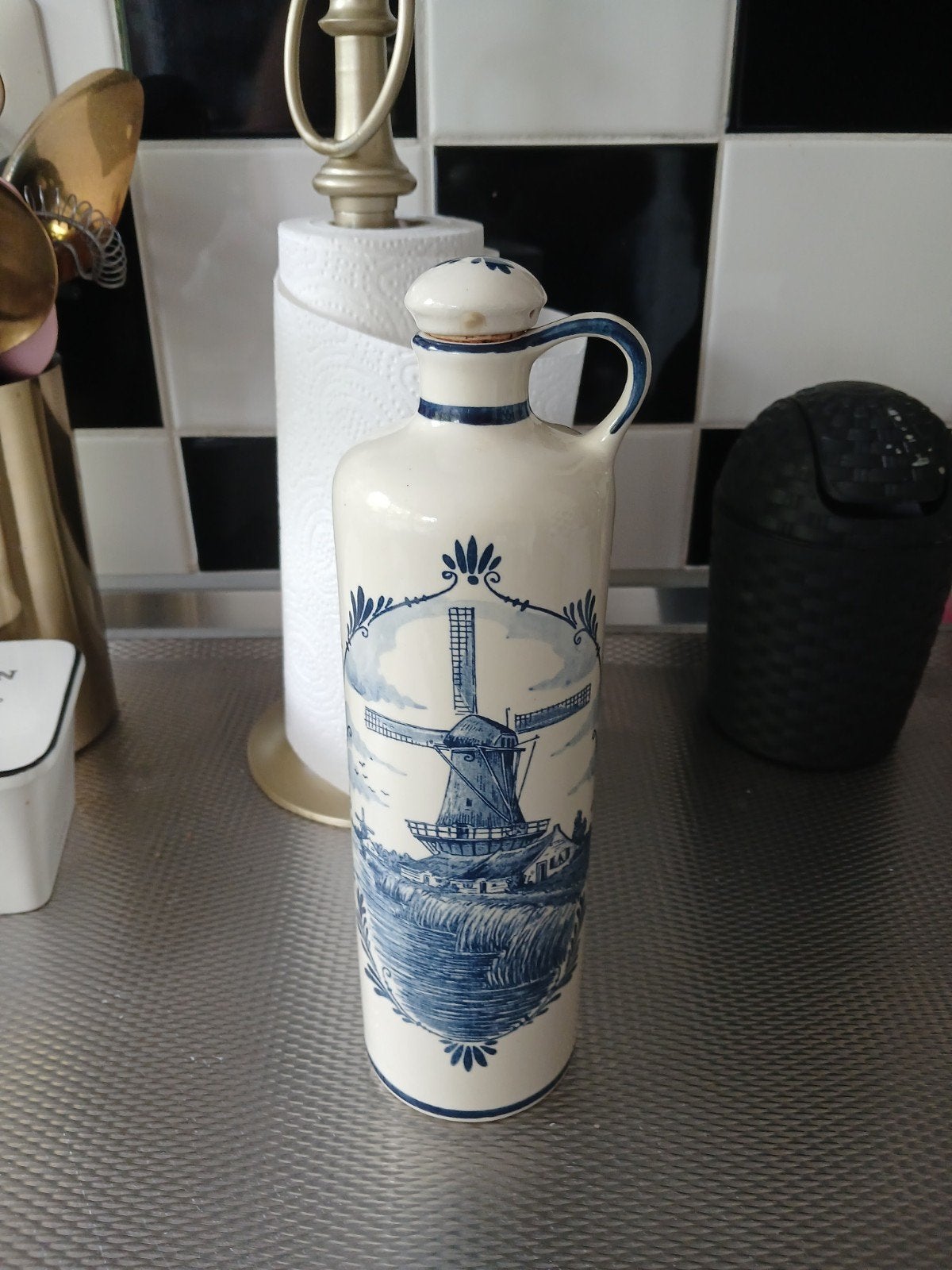 Delfts Blauw Bols Jenever Kruik - Handwerk, Antiek en Kunst, Ophalen of Verzenden