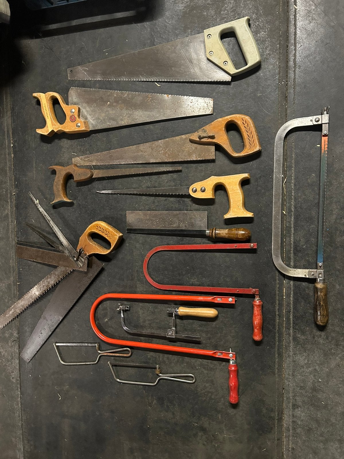 Handzagen assortiment hout, metaal en vijlen enz., Doe-het-zelf en Verbouw, Ophalen, Gebruikt