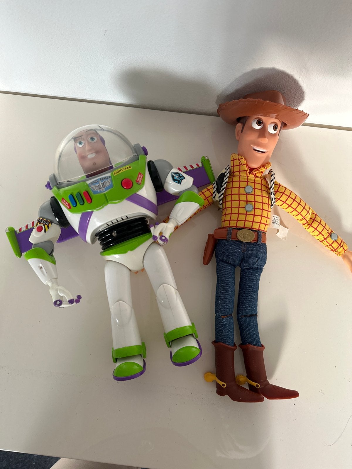 Buzz Lightyear en Woody actiefiguren - Toy Story, Ophalen, Zo goed als nieuw