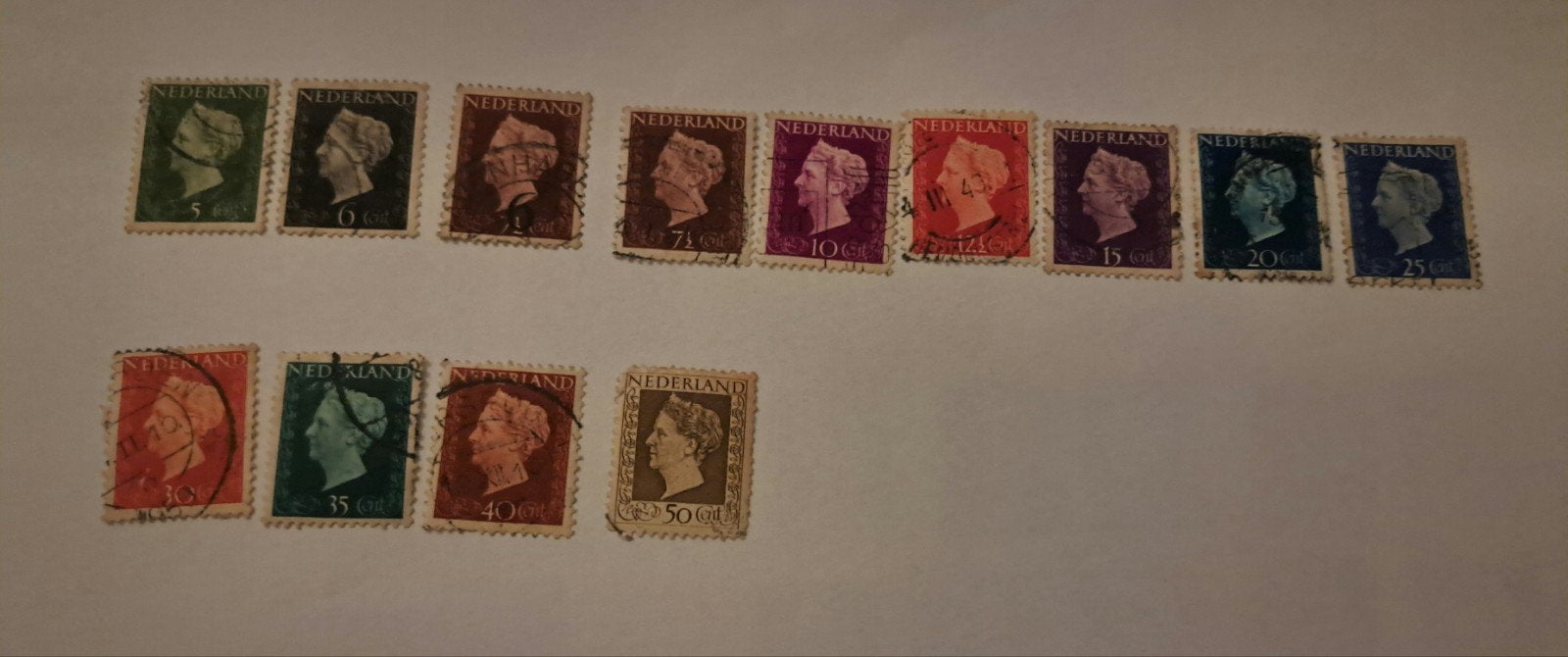 Nederlandse postzegels Koningin Wilhelmina, Ophalen of Verzenden, T/m 1940, Gestempeld