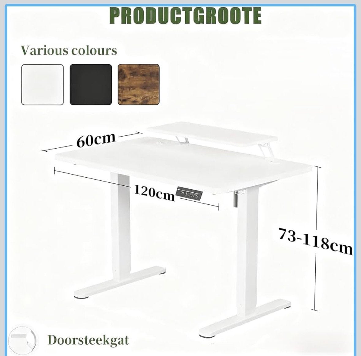 Foto 4 van Electric Height Adjustable Desk with gratis keyboard,mouse