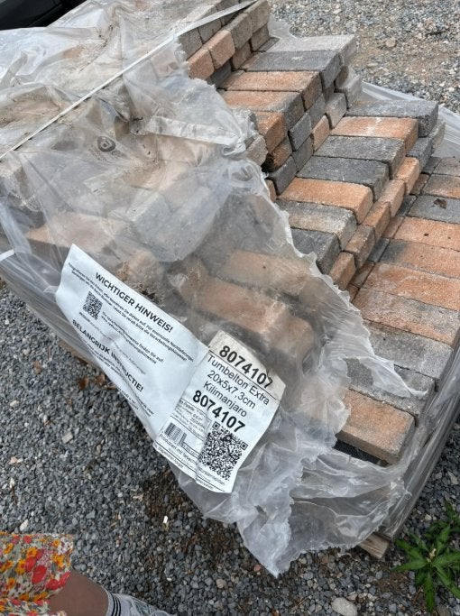 Klinkers voor tegelen (Tumbelton Extra Kilimanjaro), Ophalen, Klinkers, Nieuw, 5 tot 10 m²