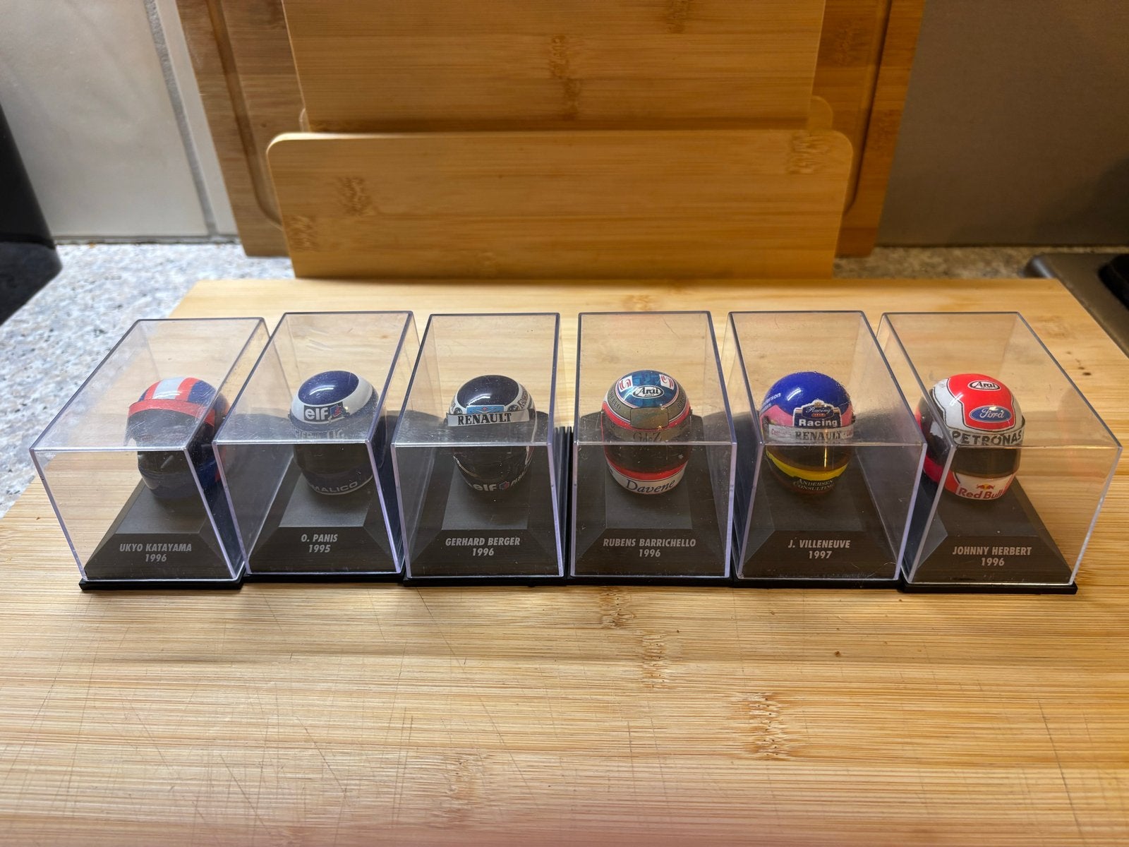 Collectie Formule 1 Helmen 1:8 Schaal - Diverse Coureurs, Ophalen of Verzenden, Zo goed als nieuw, Formule 1