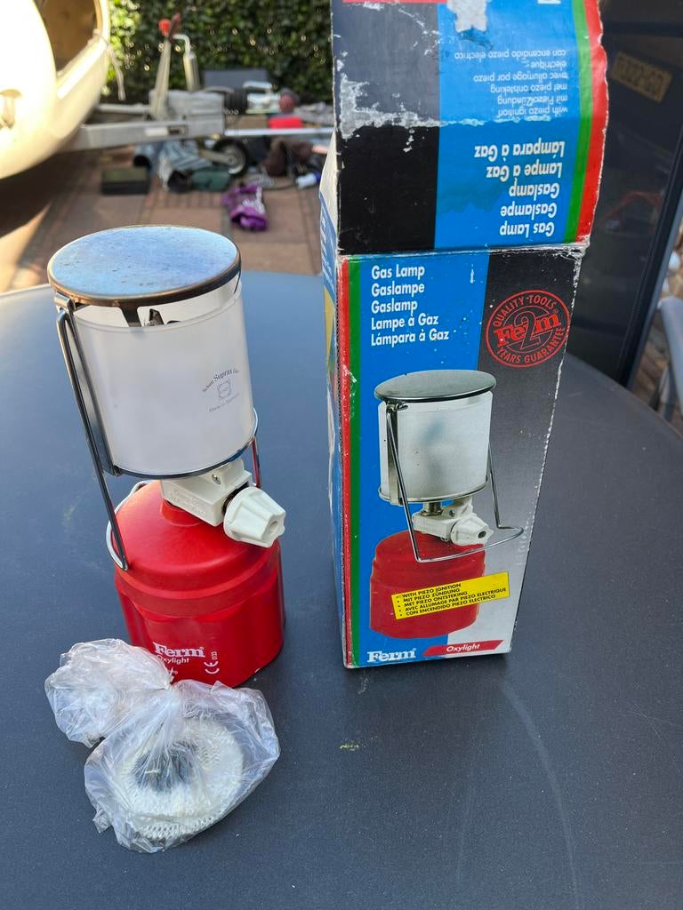 Ferm Oxylight Gaslamp met Piëzo Ontsteking - in Doos, Ophalen of Verzenden, Gebruikt