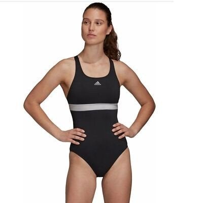 (Nieuw en ongedragen) Badpak Adidas  - Zwart/Grijs–Mt 36/38, Adidas, Zwart, Nieuw, Badpak