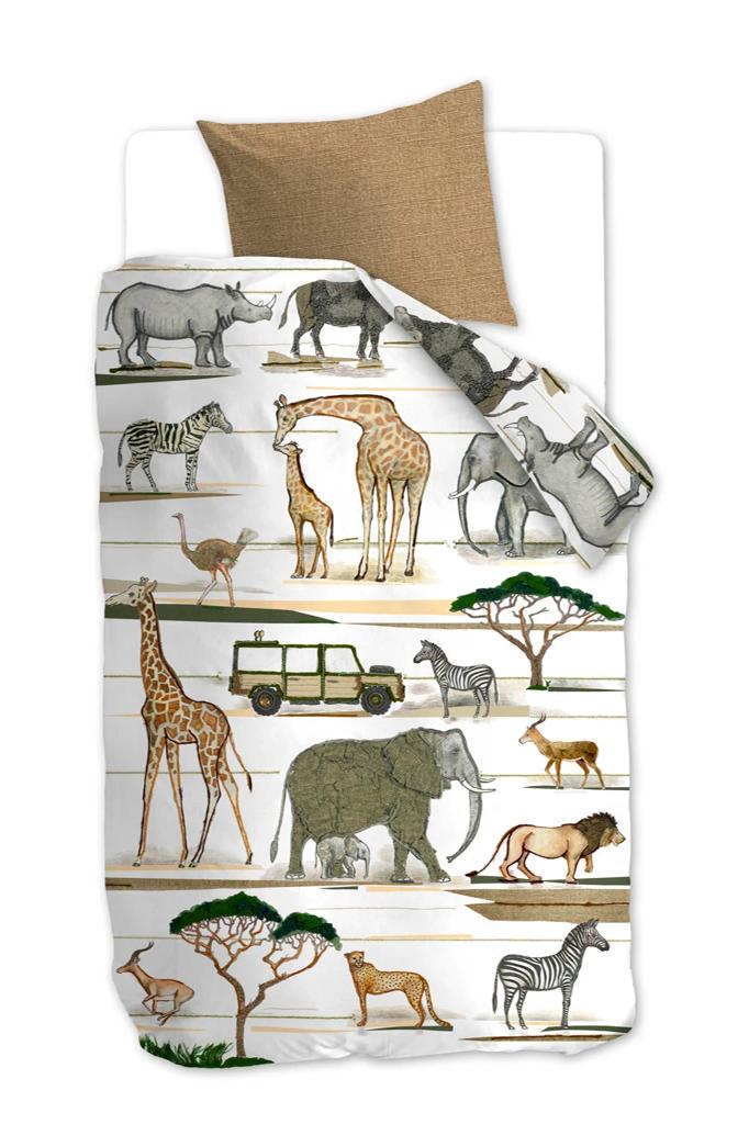 Beddinghouse Safaripark Dekbedovertrek - Eenpersoons, Huis en Inrichting, Ophalen, Dekbedovertrek, Zo goed als nieuw, Overige kleuren
