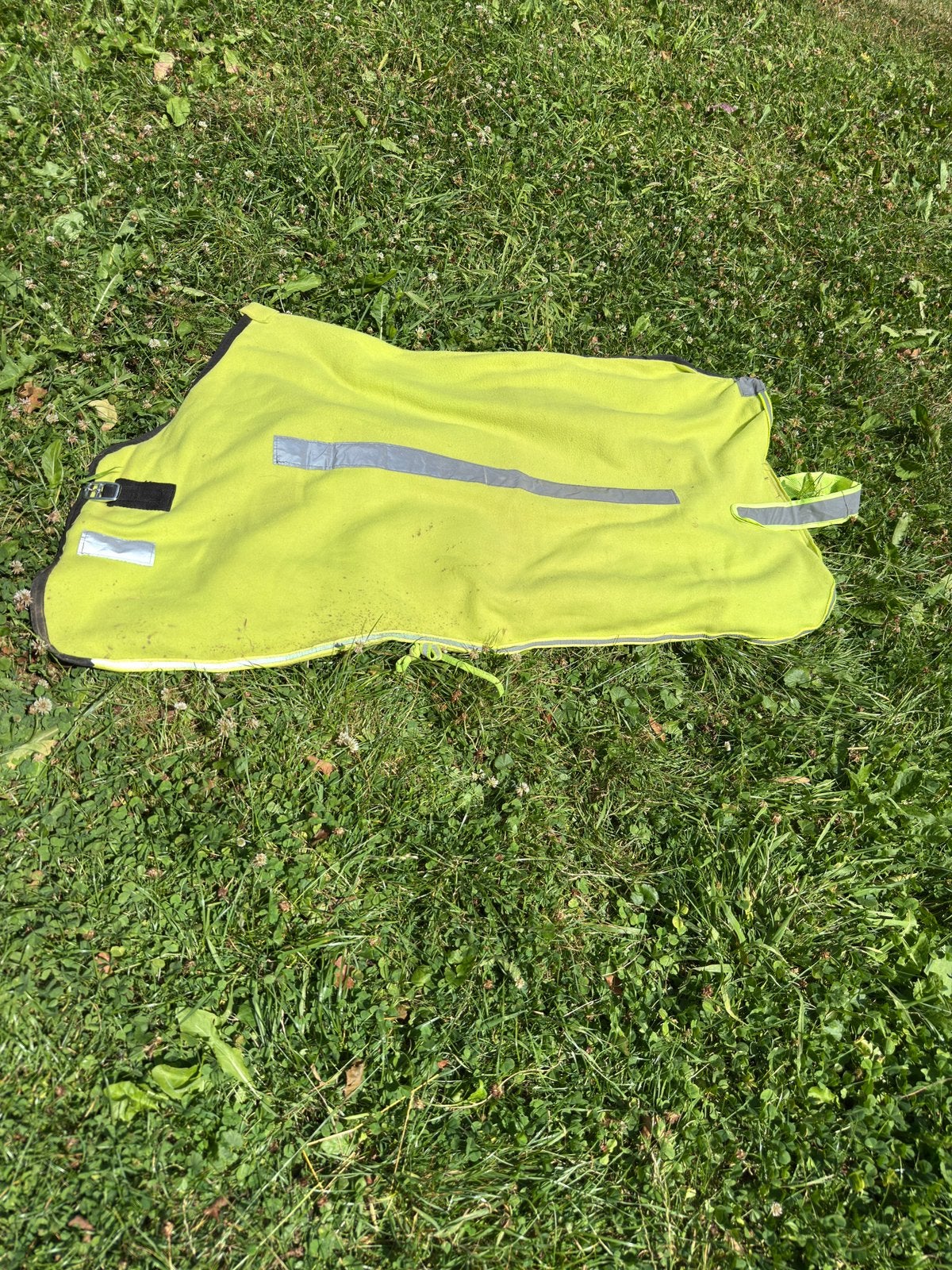 Neongeel fleece dekentje met reflectie voor Shetlander, Dieren en Toebehoren, Paarden en Pony's | Dekens en Dekjes, Gebruikt, Shetlander/Mini