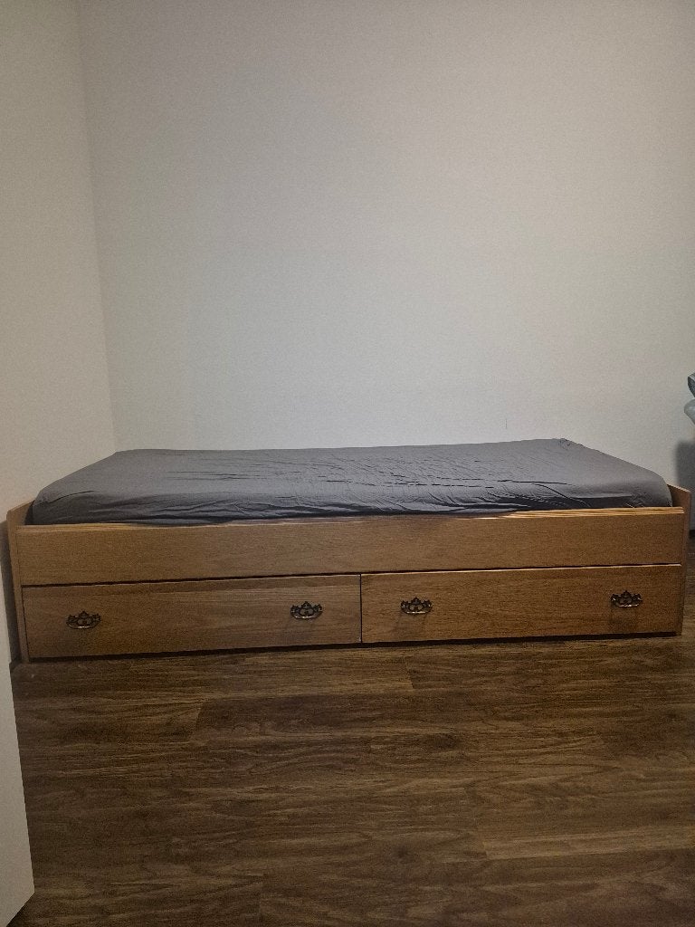éénpersoons tienerbed inclusief matras, Ophalen, Gebruikt, 90 cm, Eenpersoons