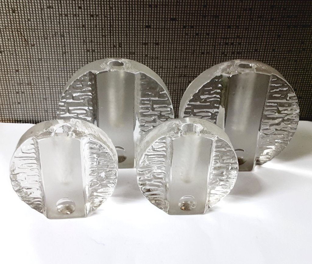 4 walther glas solifleur by h.duesterhaus for pubeke, Antiek en Kunst, Antiek | Glas en Kristal, Verzenden