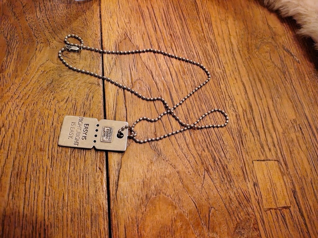 Buddha to Buddha Easy is Right ketting - zilver 925, Met hanger, Gebruikt, Ophalen of Verzenden, Zilver