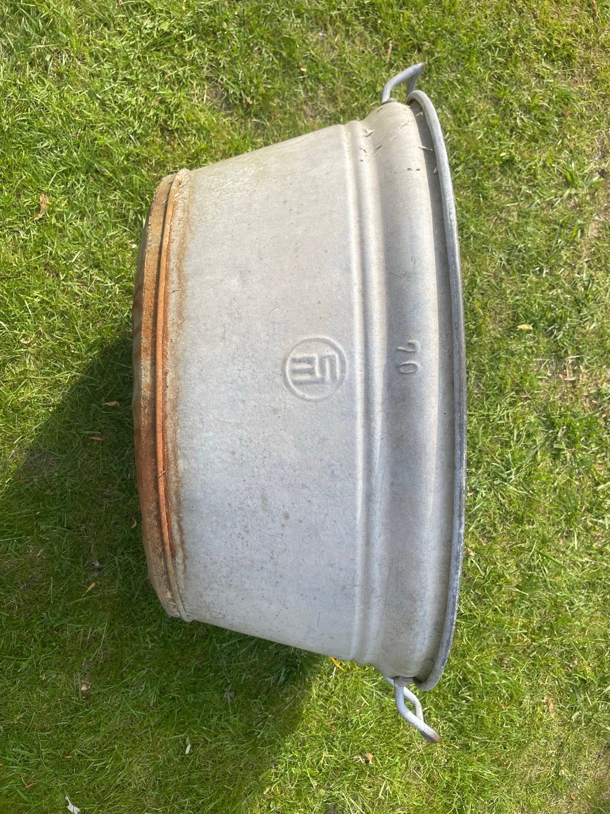 Oude Zinken Wasteil - Vintage Decoratie, Ophalen