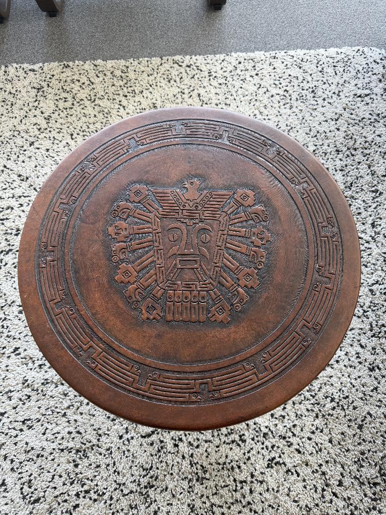 Unieke vintage tafel set Imperex Aztec stijl 4 stuks, Ophalen, Minder dan 55 cm, Gebruikt, .